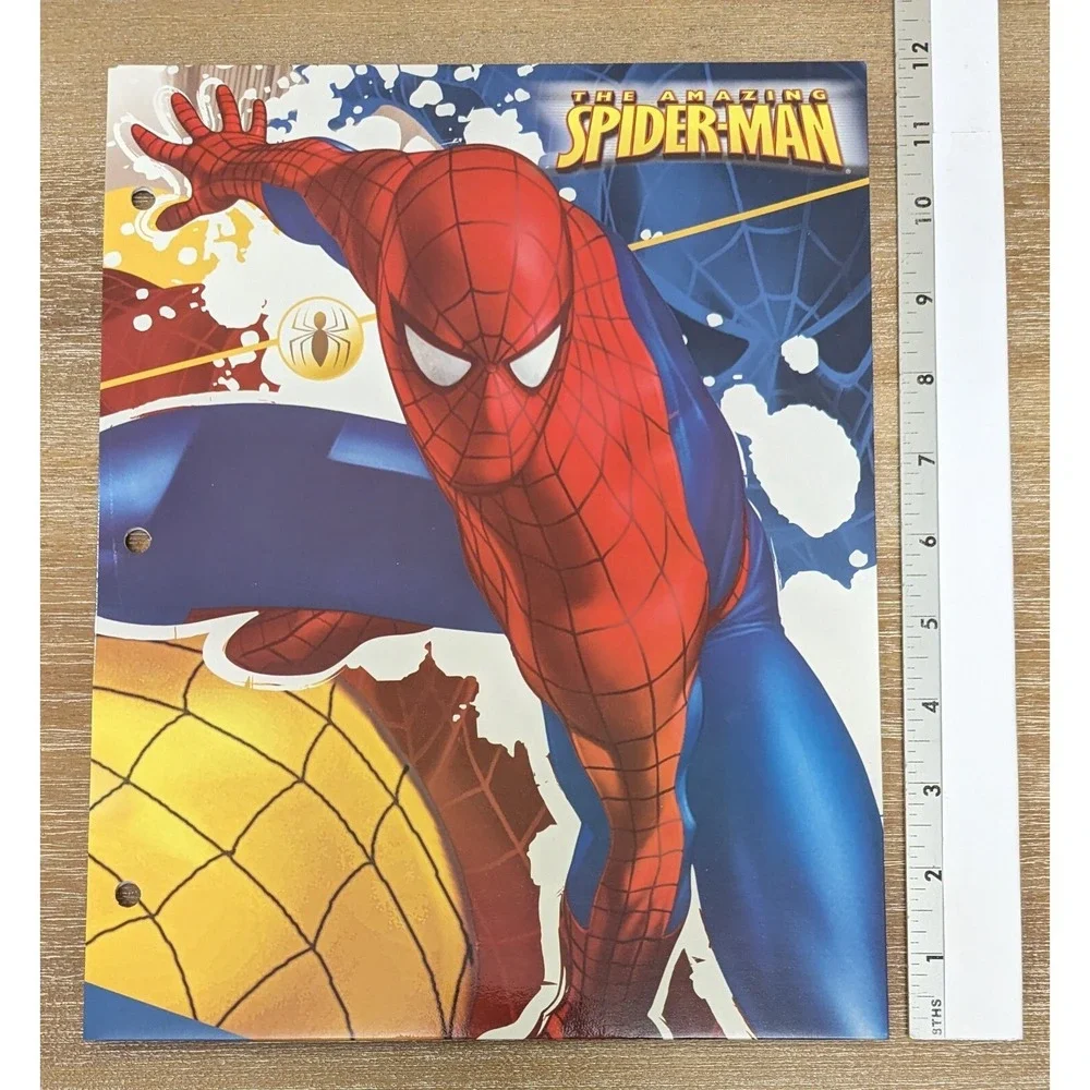 The Amazing Spider Man School 2 Pocket Binder File Folder 2006 Design -Lot of 3
